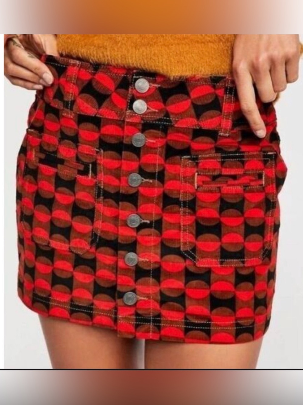 NEW FREE PEOPLE WE THE FREE JOANIE CORDUROY MINI SKIRT OB856577 SZ 24
